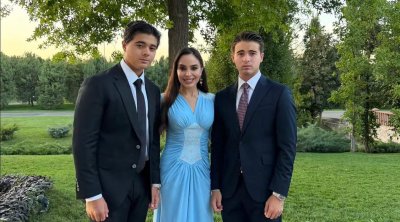 Leyla Əliyeva oğulları ilə Daşkənddə- Foto