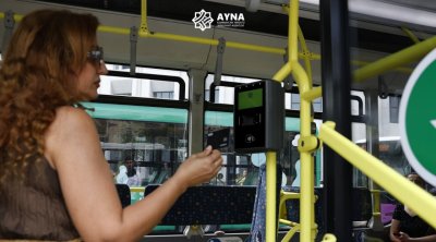 M1 nömrəli ekspres avtobuslara ikinci validator quraşdırılır - FOTO