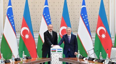Azərbaycan və Özbəkistan prezidentlərinin iştirakı ilə "ABB Davr" Bank layihəsinin açılışı olub &ndash; FOTO