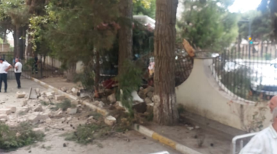 Bakıda marşrut avtobusu 3 maşını əzib hasara çırpıldı - Foto