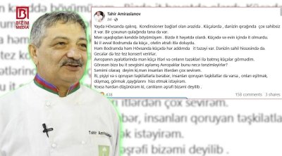 Tahir Əmiraslanovun sahibsiz itlərlə bağlı paylaşımı QALMAQAL yaratdı - FOTO