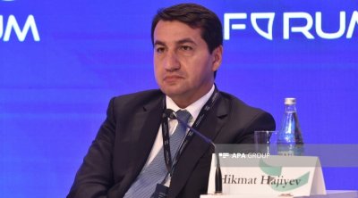 Hikmət Hacıyev Ərəb Media Forumunda Qarabağda və digər bölgələrdə Qafqaz Albaniyasının zəngin xristian irsi barədə danışıb - VİDEO