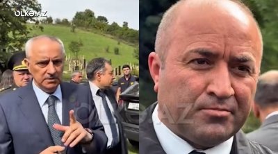 İcra başçısı məmuru qəbiristanlıqda danladı: &ldquo;Camaatın ağzından vurmayın&rdquo; - VİDEO