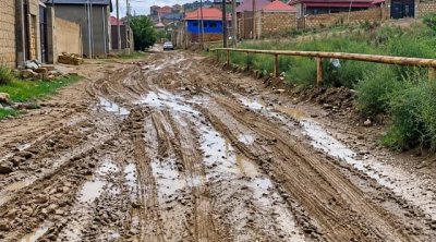 Nübar qəsəbəsində sakinlərin yol dərdi &ndash; FOTO