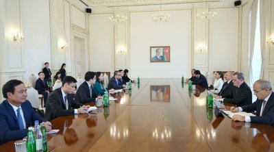 Prezident və birinci xanım Vyetnam nümayəndə heyətini qəbul etdi - FOTO