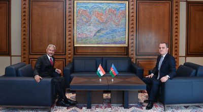 Azərbaycan və Hindistan XİN rəhbərlərinin təkbətək görüşü keçirilir – YENİLƏNİB/FOTO