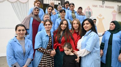 Leyla Əliyeva Şamaxıda sosial tikiş müəssisəsinin fəaliyyəti ilə tanış oldu - FOTO