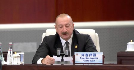 İlham Əliyev “ŞƏT plyus” formatında görüşdə çıxış etdi - FOTO