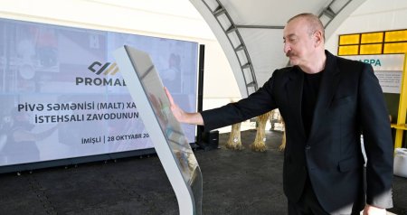 Prezident İmişlidə arpa emalı müəssisəsinin açılışını ETDİ – FOTO