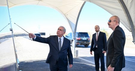 Prezident Cəbrayılda avtomobil yolunun açılışında – FOTO