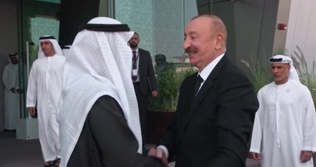 Prezident Əbu-Dabidə belə qarşılandı &ndash; VİDEO