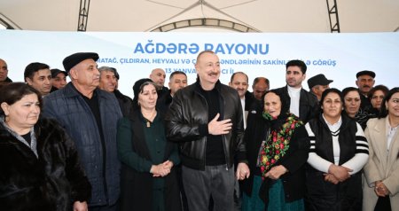 Prezident Ağdərə sakinləri ilə görüşü ilə bağlı paylaşım etdi &ndash; VİDEO