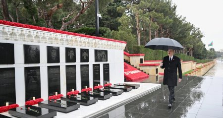 İlham Əliyev 20 Yanvar şəhidlərinin xatirəsini yad etdi - FOTO