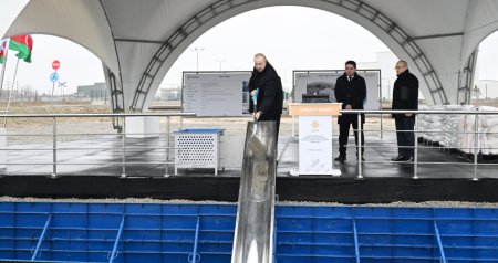 Prezident Sumqayıtda polipropilen və laminatlı kisə istehsalı müəssisəsinin təməlini qoydu &ndash; FOTO