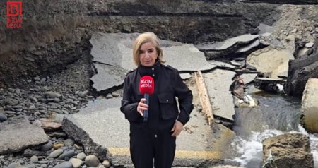 20 gündür çökdüyü üçün bağlanan yol niyə BƏRPA olunmur? &ndash; VİDEO