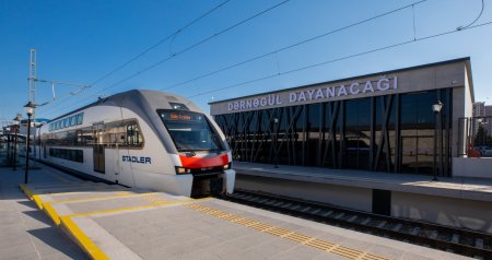 "Dərnəgül" dəmir yolu dayanacağı İSTİFADƏYƏ VERİLDİ - FOTO