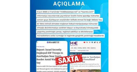 MEDİA: Azərbaycan ərazisindən istifadə ilə bağlı iddialar açıq manipulyasiyadır