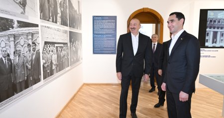 Dövlət başçıları &ldquo;Heydər Əliyev və Qarabağ&rdquo; sərgisində - FOTO