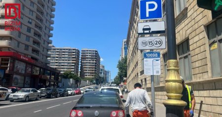 Sürücülərin NƏZƏRİNƏ &ndash; Səməd Vurğun küçəsində parklanma nişanı quraşdırıldı &ndash; FOTO