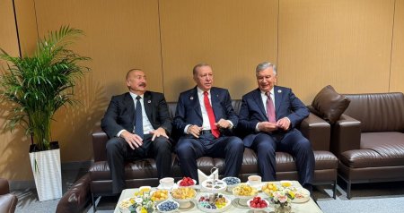 İlham Əliyev, Ərdoğan, Mirziyoyev və Pezeşkian bir araya gəldi - FOTO
