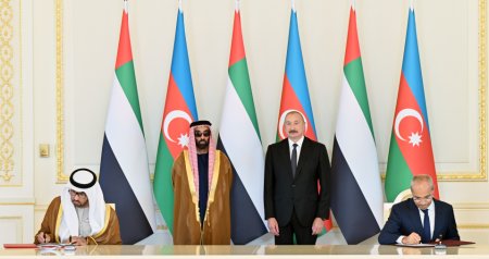Azərbaycanla BƏƏ arasında 6 sənəd İMZALANDI - FOTO