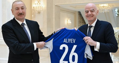 Canni İnfantino İlham Əliyevlə görüşü ilə bağlı paylaşım etdi &ndash; FOTO