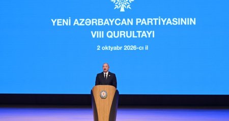 YAP-ın VIII Qurultayı keçirilir: İlham Əliyev çıxış edib &ndash; FOTO