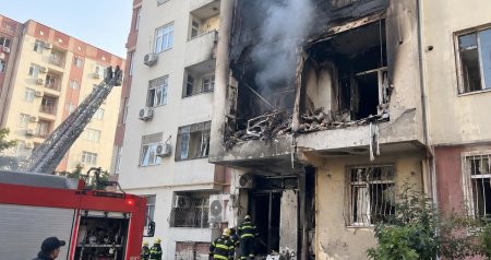 Abşeronda yaşayış binasında partlayış - FOTO/VİDEO