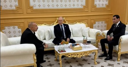 İlham Əliyev Vladimir Putin və Sərdar Berdiməhəmmədovla görüşdü &ndash; FOTO