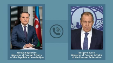 Ceyhun Bayramov və Sergey Lavrov arasında telefon danışığı olub