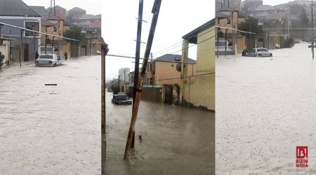 Yağış suları Qaraçuxur yollarını iflic vəziyyətə saldı- FOTOLAR