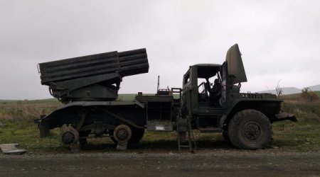 Füzulidə məhv edilən düşmən texnikası - FOTO