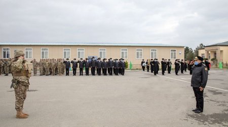 Dəniz piyadaları daimi dislokasiya məntəqəsinə qayıdıb - FOTO 