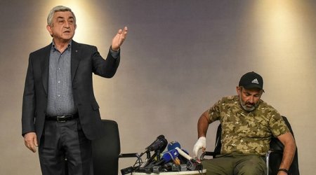 “Sən alnında satqın damğası olan qorxaqsan” - Sarkisyandan Paşinyana