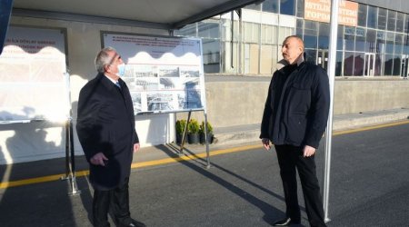 Prezident Bakı-Quba-Rusiya yolunun bərpası ilə tanış oldu - FOTO