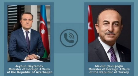 Ceyhun Bayramov Çavuşoğlu ilə Qarabağ bəyanatından danışdı