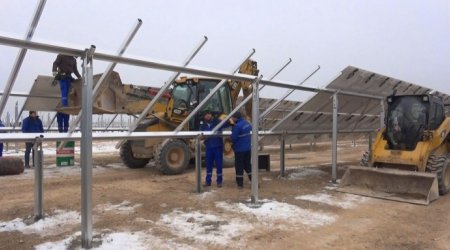 Naxçıvanda daha bir Günəş Elektrik Stansiyası tikilir - FOTO