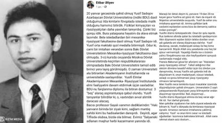 Rus əsgərinin məhv etdiyi Azərbaycan riyaziyyatçısı - Yusif Sadıqov