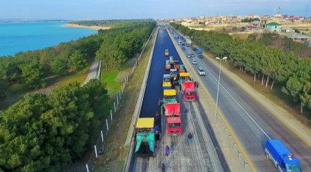 Bakı-Sumqayıt yolunda təmir işlərinin ilkin mərhələsi yekunlaşır - FOTO