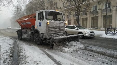 Yollara duz və kimyəvi maddələr səpilib - BŞİH-dən qar açıqlaması - FOTO