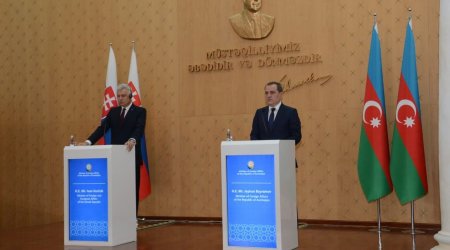 Azərbaycan və Slovakiya XİN başçılarının birgə mətbuat konfransı keçirilir - CANLI 