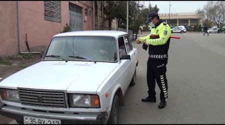 Yol polisi qərb rayonlarında reyd keçirdi - AZƏRBAYCANDA - FOTOLAR