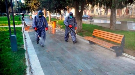Bakı küçələri dezinfeksiya edilir - FOTO