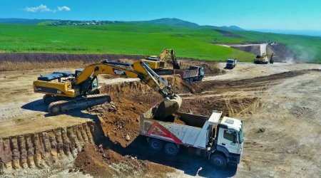 Azərbaycanda yeni yolun tikintisinə başlanıldı – FOTOLAR