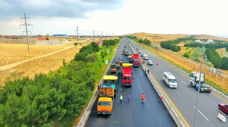 Bakı-Sumqayıt magistralının təmiri nə zaman bitəcək?- FOTO