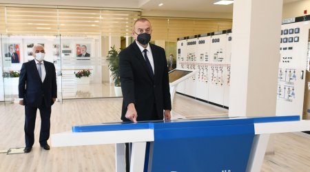 Prezident yarımstansiyanın açılışında iştirak etdi - FOTO