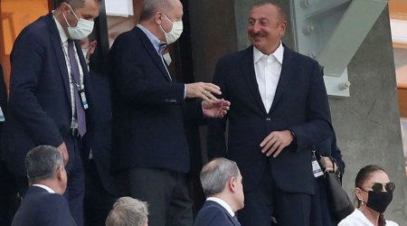İlham Əliyev və Ərdoğan Türkiyə-Uels oyununda - YENİLƏNİB - FOTO
