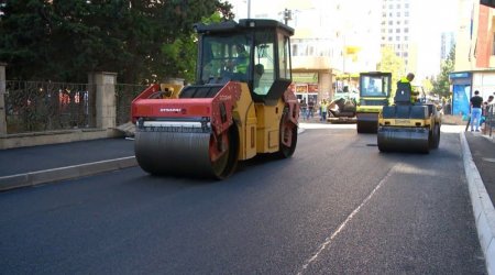 Bakının 4 küçəsi yenidən asfaltlanır – FOTO-VİDEO 