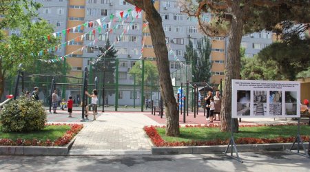 Bakıda abadlaşdırılan növbəti həyət istifadəyə verildi 