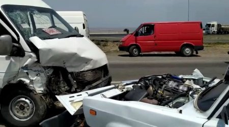 Tovuzda yol qəzası: 1 ölü, 2 yaralı var 